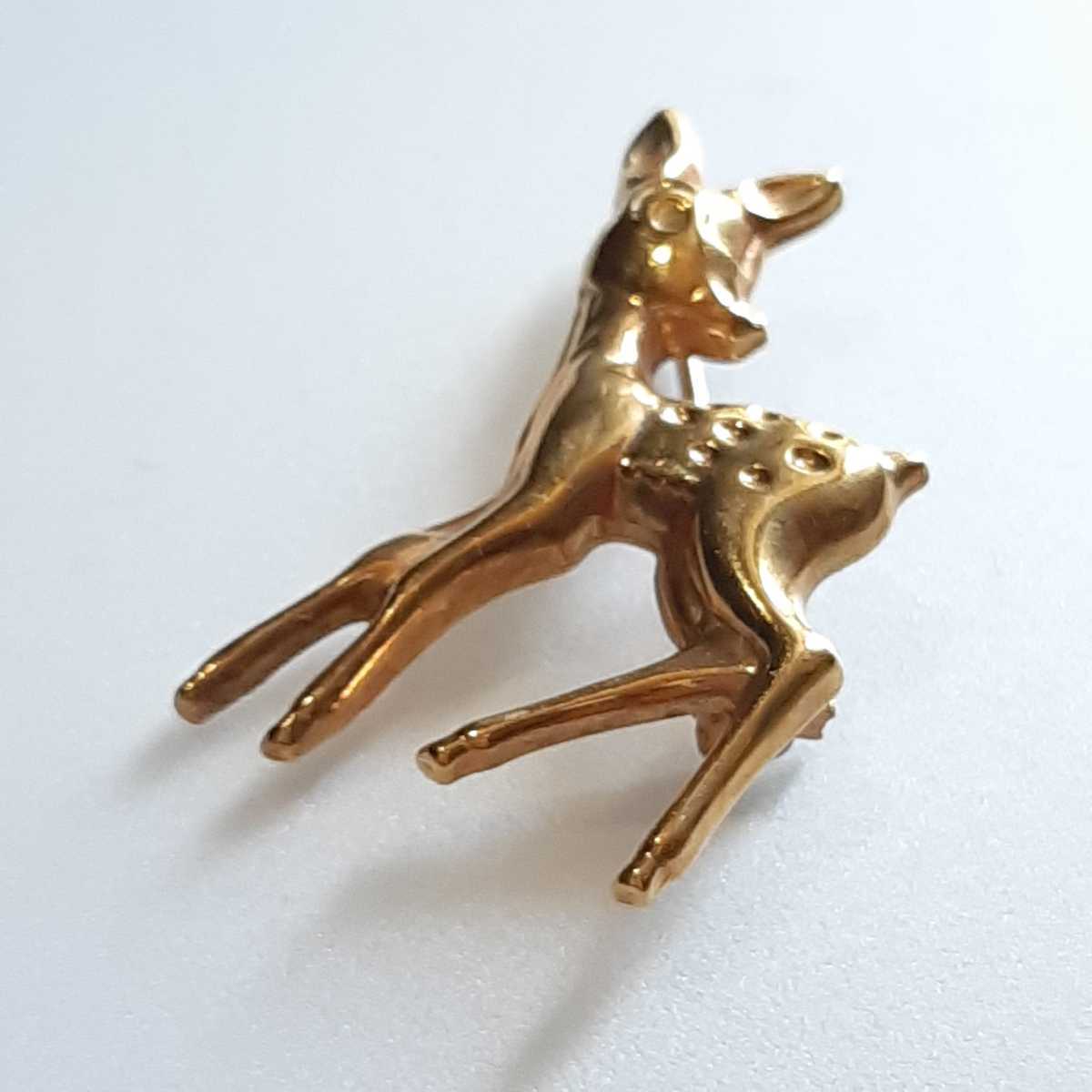 有名ブランド 750 ブローチ 【Gb/06】 バンビ 小鹿 18金 ゴールド 動物