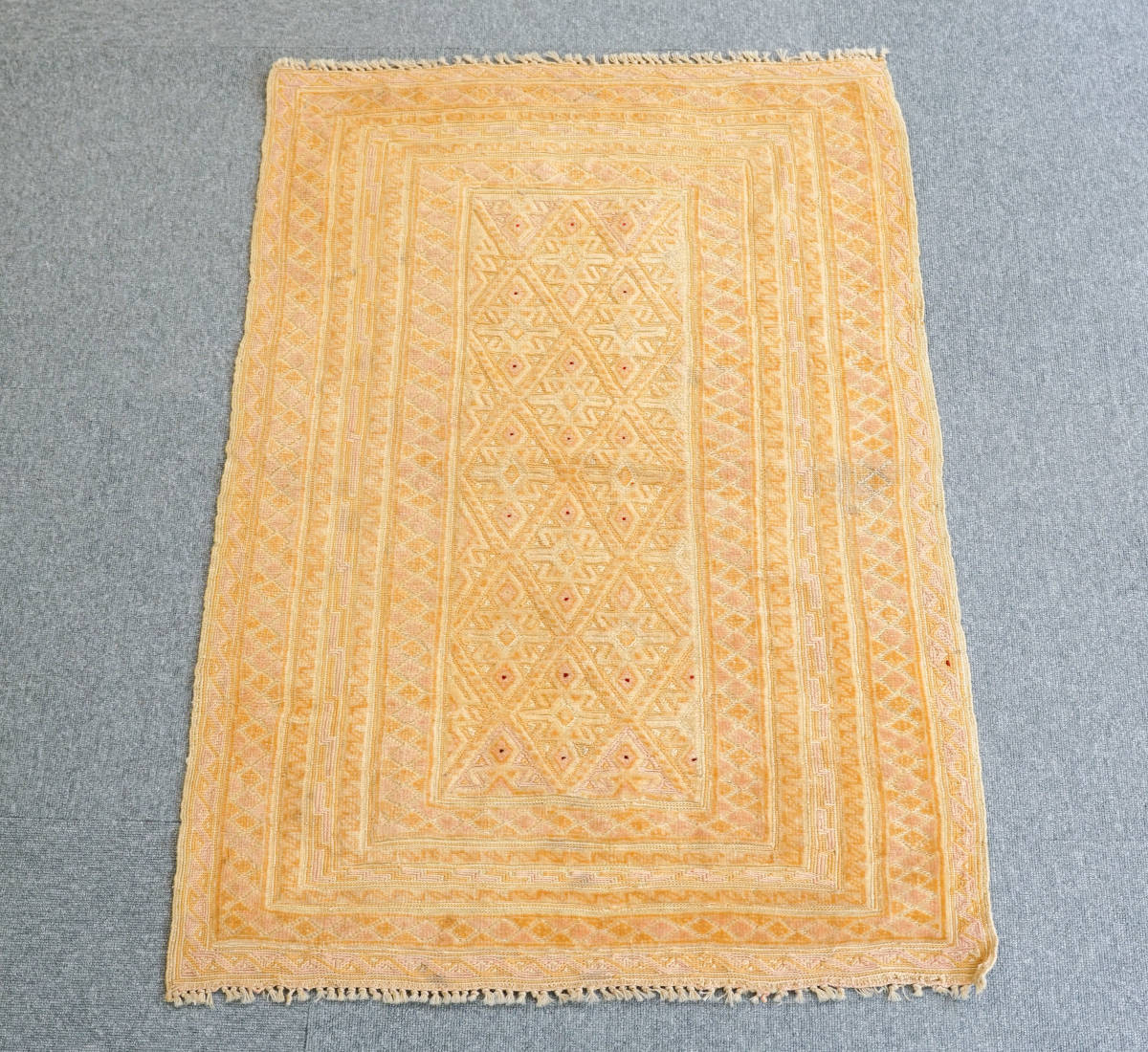人気沸騰ブラドン アフガニスタン　マシュワニキリム 手織り絨毯　size:115cm 76cm × ラグ一般