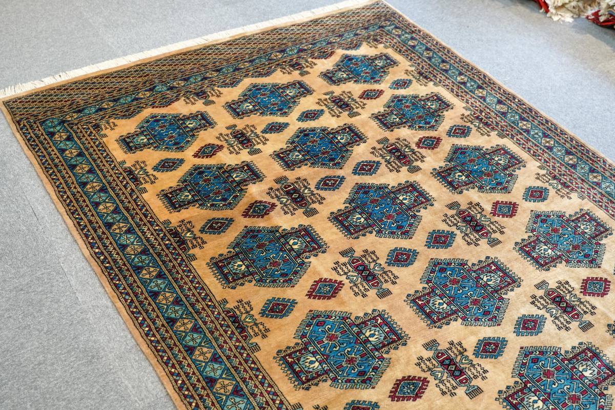 PayPayフリマ｜パキスタン手織り絨毯 ウール リビングラグ size 248×150cm