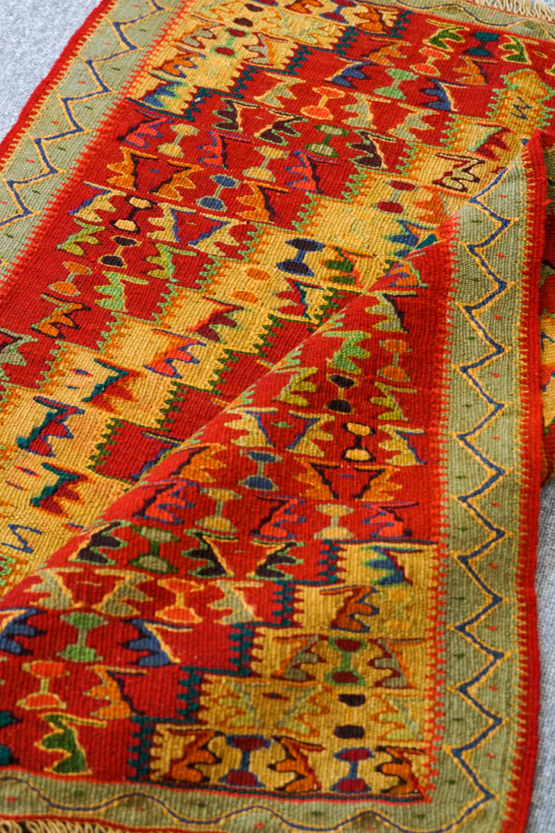トルコ オールドキリム size: 103×85cm 手織り絨毯, 玄関マット cnema.fr