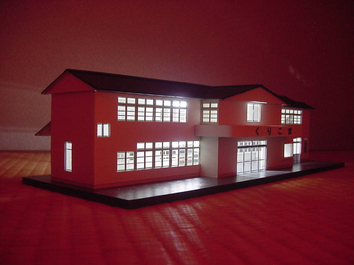 LED照明付きHOサイズ　くりはら田園鉄道　栗駒駅の模型 2007年廃止2008年解体の駅kk03_画像8