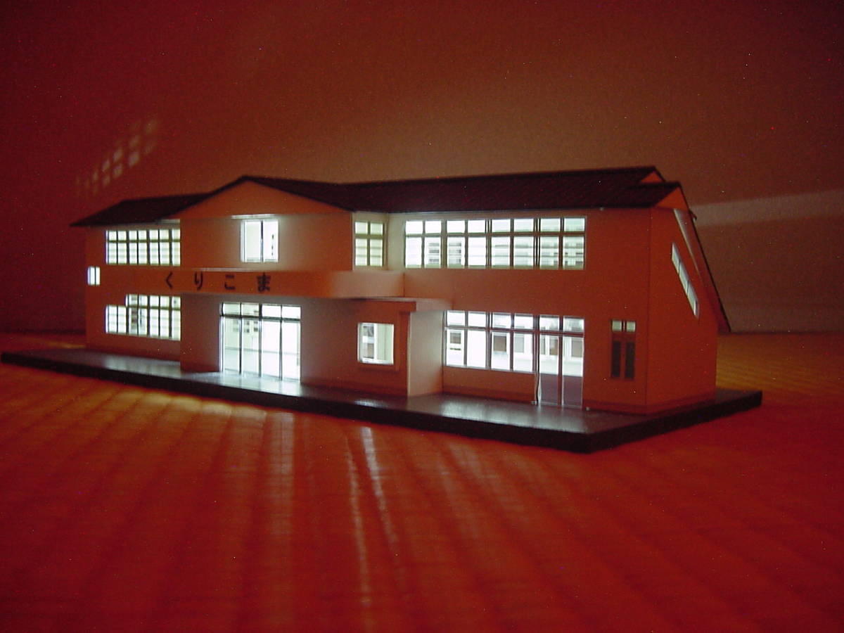 LED照明付きHOサイズ　くりはら田園鉄道　栗駒駅の模型 2007年廃止2008年解体の駅kk03_画像10