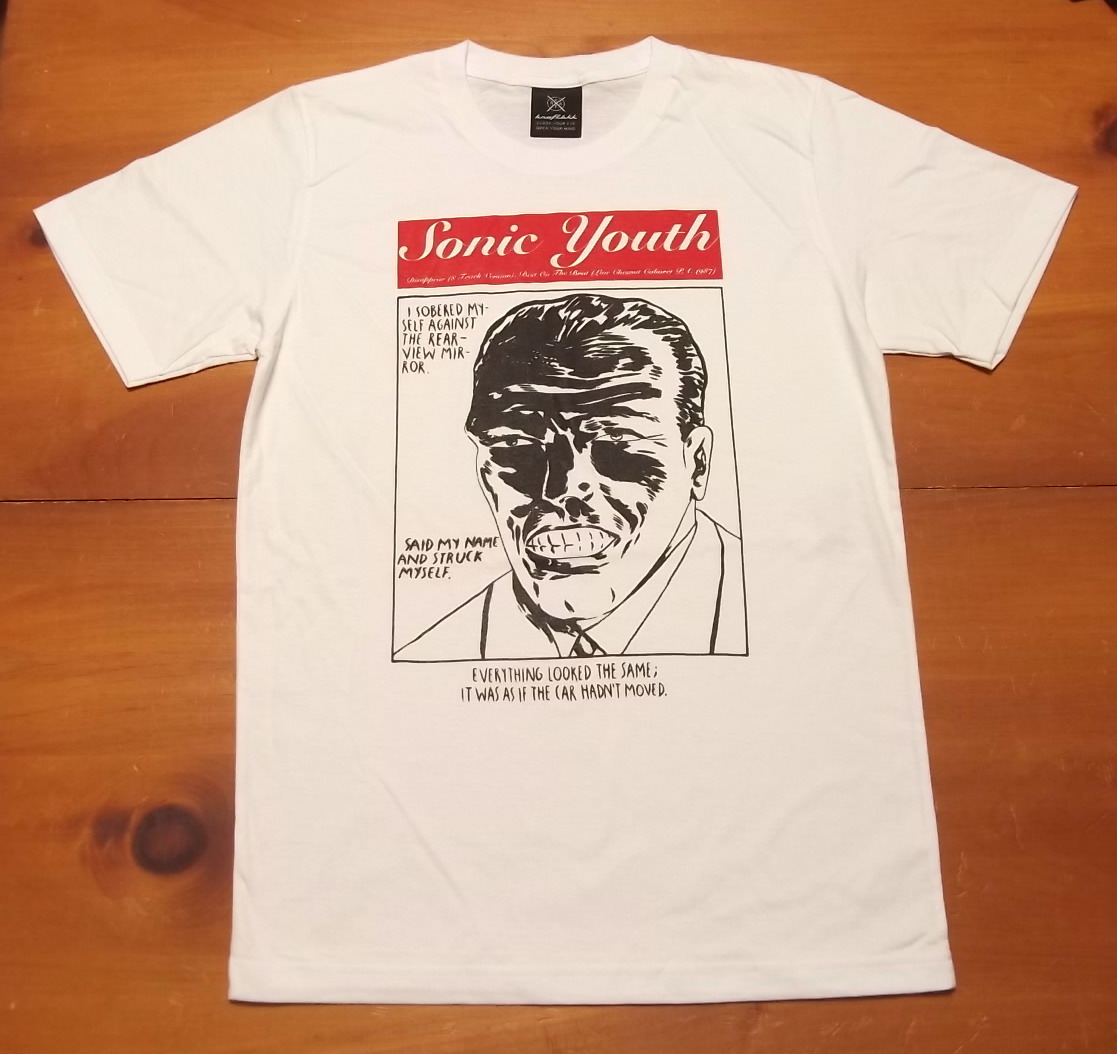 新品【Sonic Youth】ソニックユース プリント Tシャツ M // ノイズロック サーストンムーア ロックTシャツ バンドTシャツ オルタナの画像1