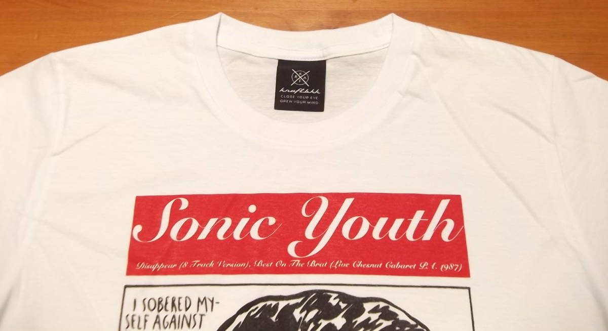 新品【Sonic Youth】ソニックユース プリント Tシャツ M // ノイズロック サーストンムーア ロックTシャツ バンドTシャツ オルタナの画像3