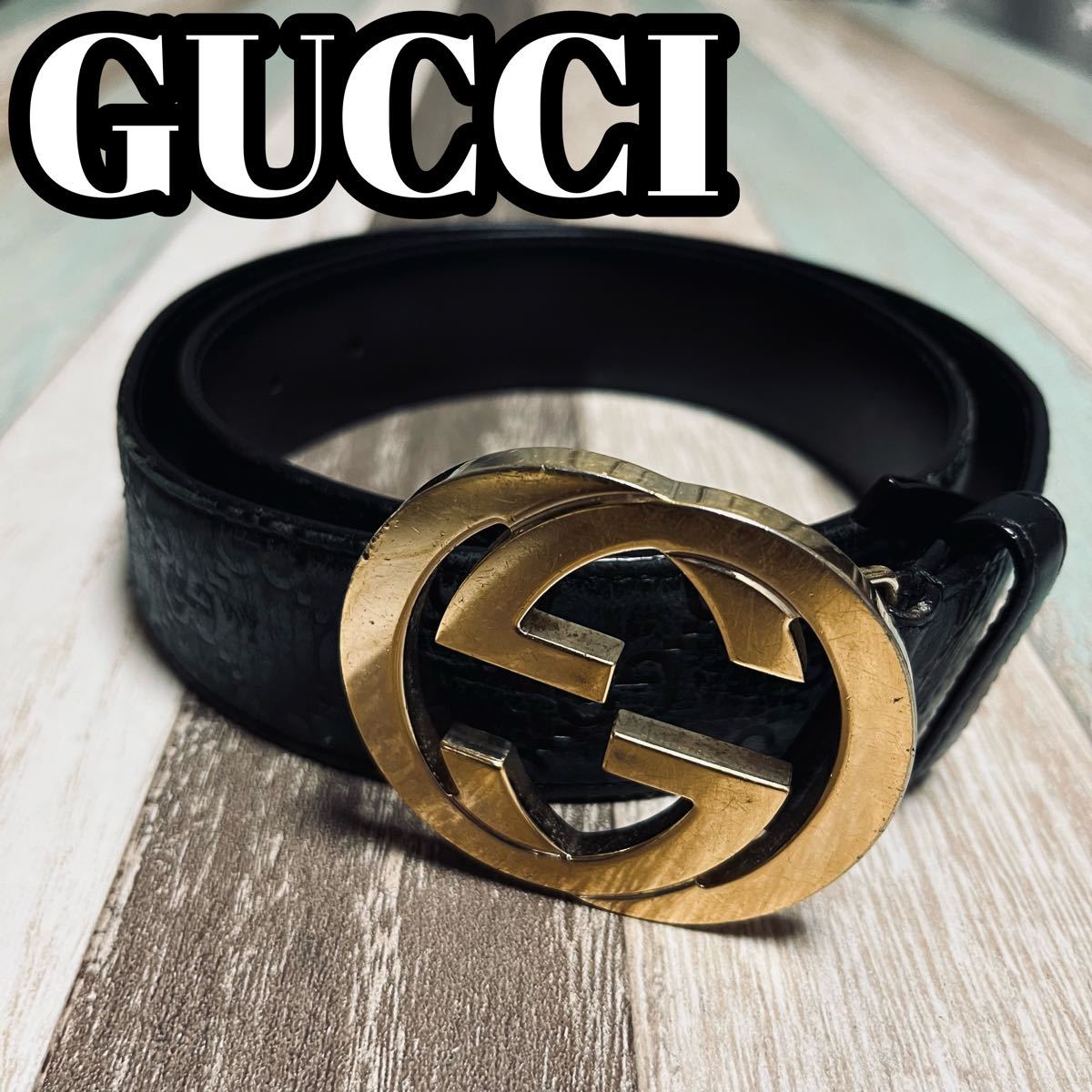 激安の GUCCI グッチ メンズ ベルト レザーベルト バックル econet.bi