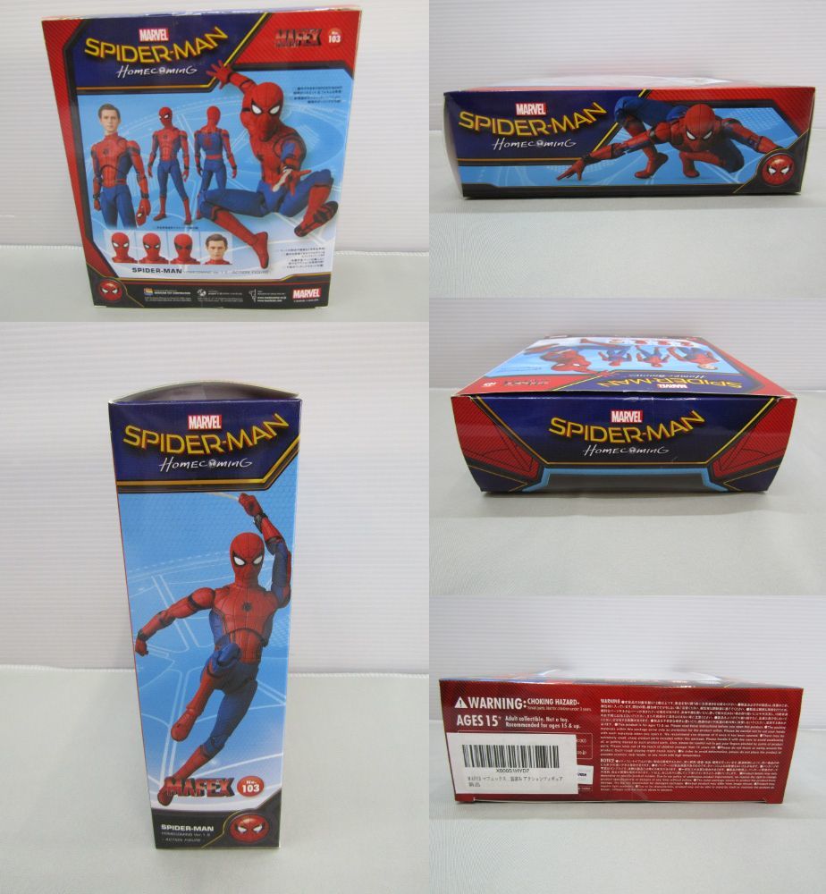 64-KT2000-80: MAFEX マフェックス No.103 スパイダーマン ホームカミング Ver.1.5 中古開封品_画像2