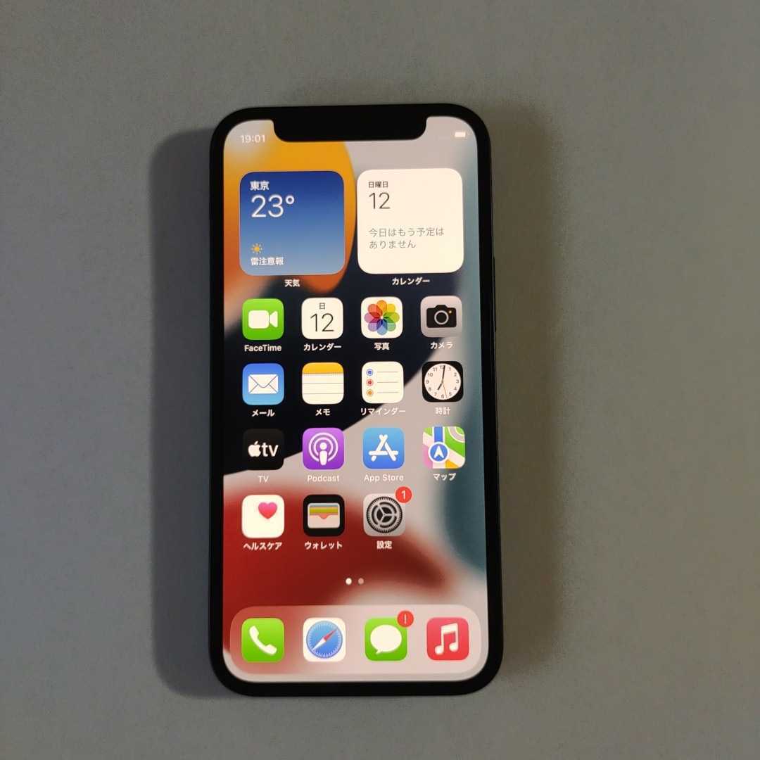 Apple iPhone 12 mini ブラック 64GB 3H475J/A A2398 iOS15.5