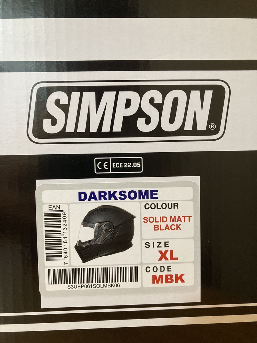 【新品※箱つぶれ】SIMPSON DARKSOME XLサイズマットブラック　フリップアップ　シンプソン　ヘルメット　MOD BANDIT_画像7