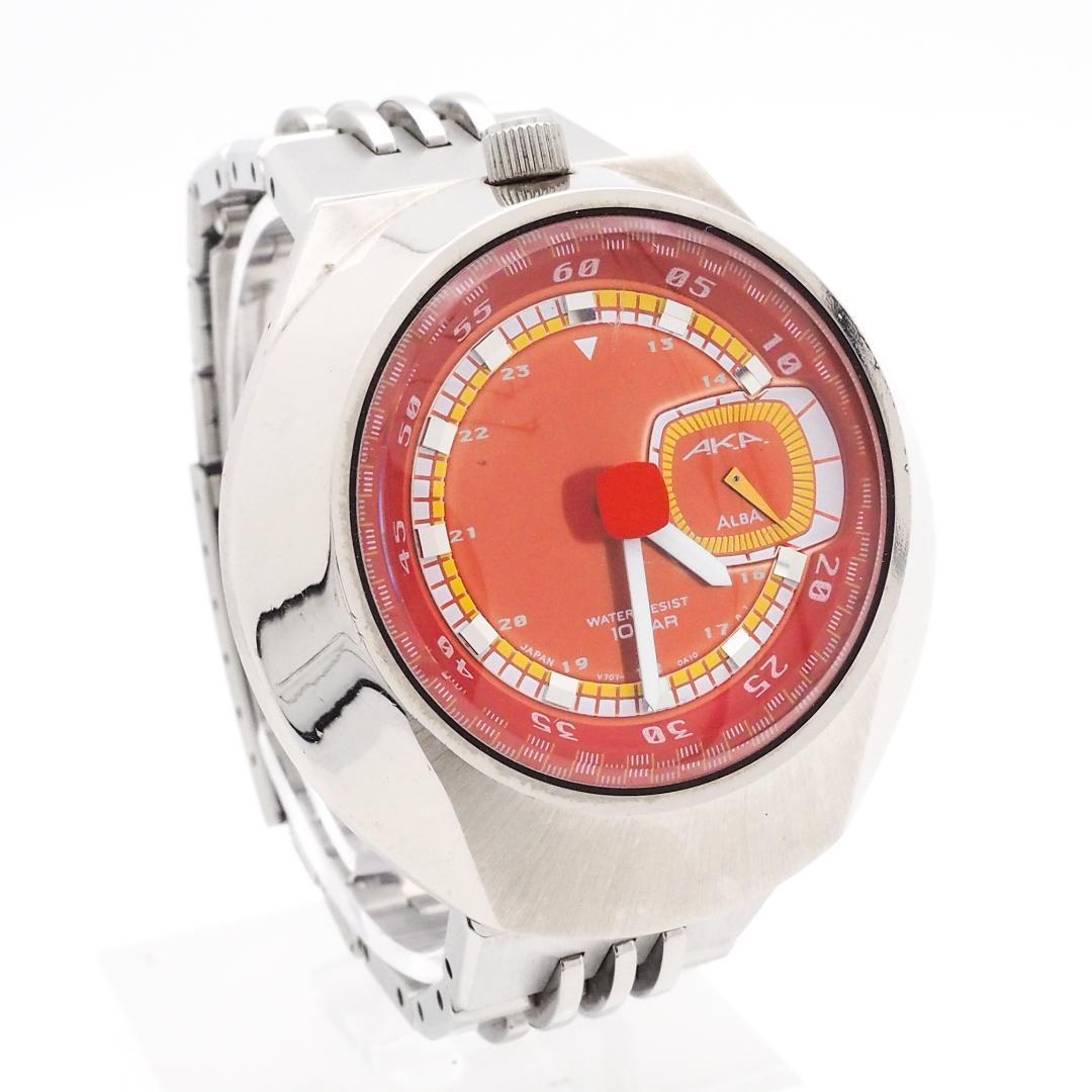 希少》SEIKO AKA ALBA 腕時計 レッド スモセコ 10気圧防水 #レディース #シンプル 