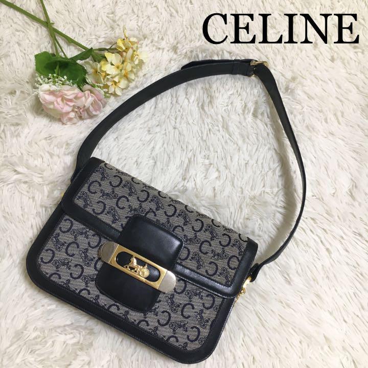 極美品CELINE セリーヌ ショルダーバッグ 馬車金具 Cマカダム ホース