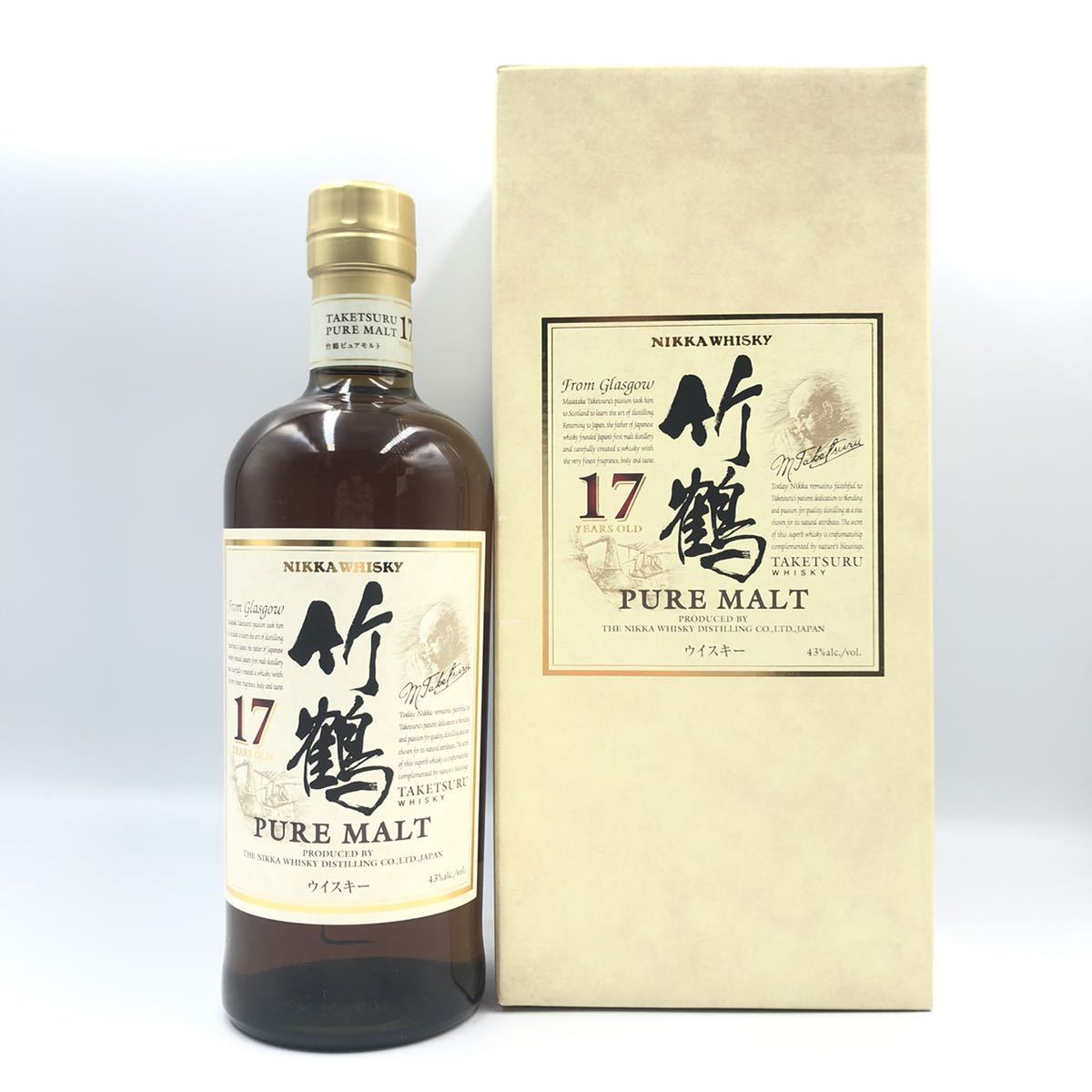 OR-00737☆未開栓 竹鶴 17年☆容量700ml/アルコール分 43%古酒/箱付き