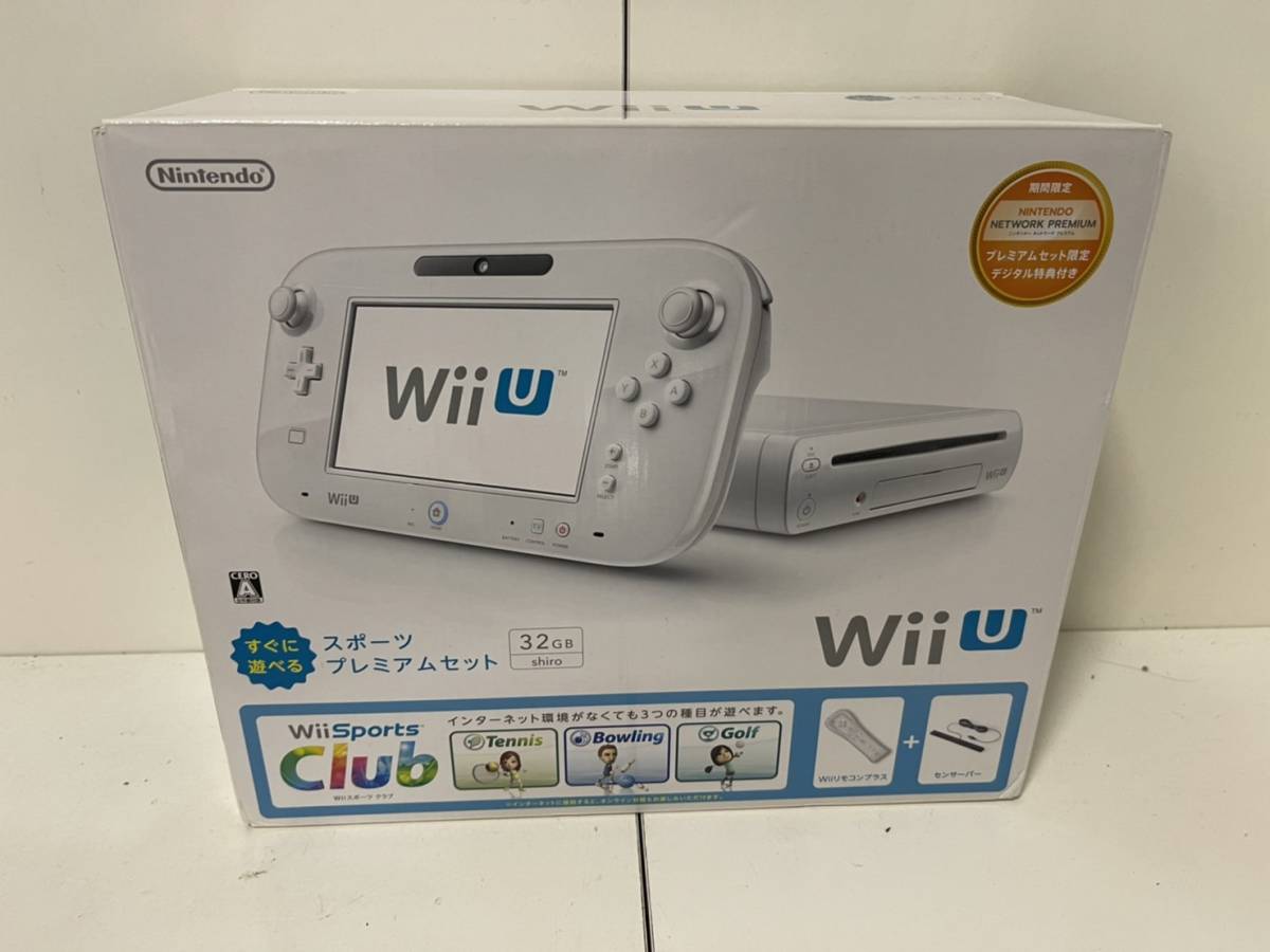 ☆1円～☆任天堂 Wiiu 本体【スポーツプレミアム セット】シロ 32GB