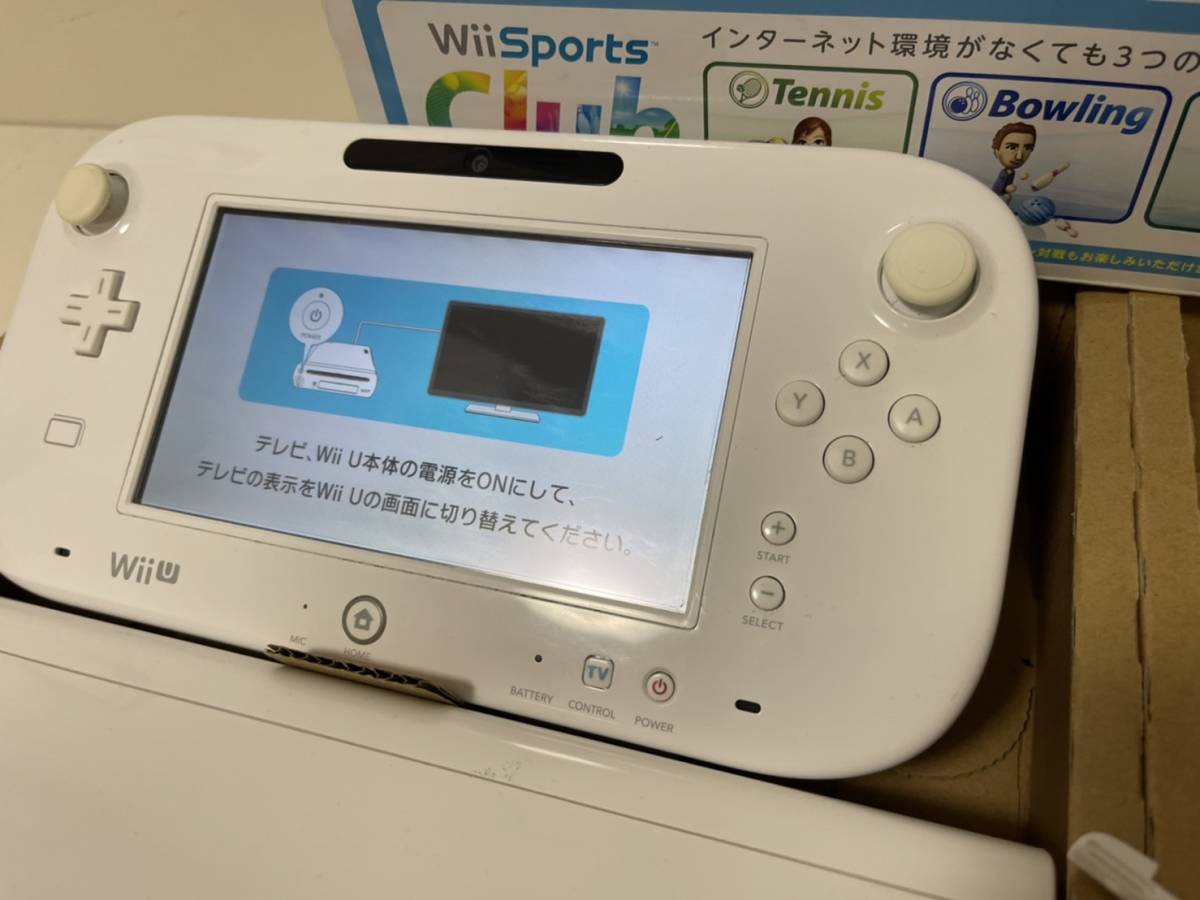 ☆1円～☆任天堂Wiiu 本体【スポーツプレミアムセット】シロ32GB☆内蔵 