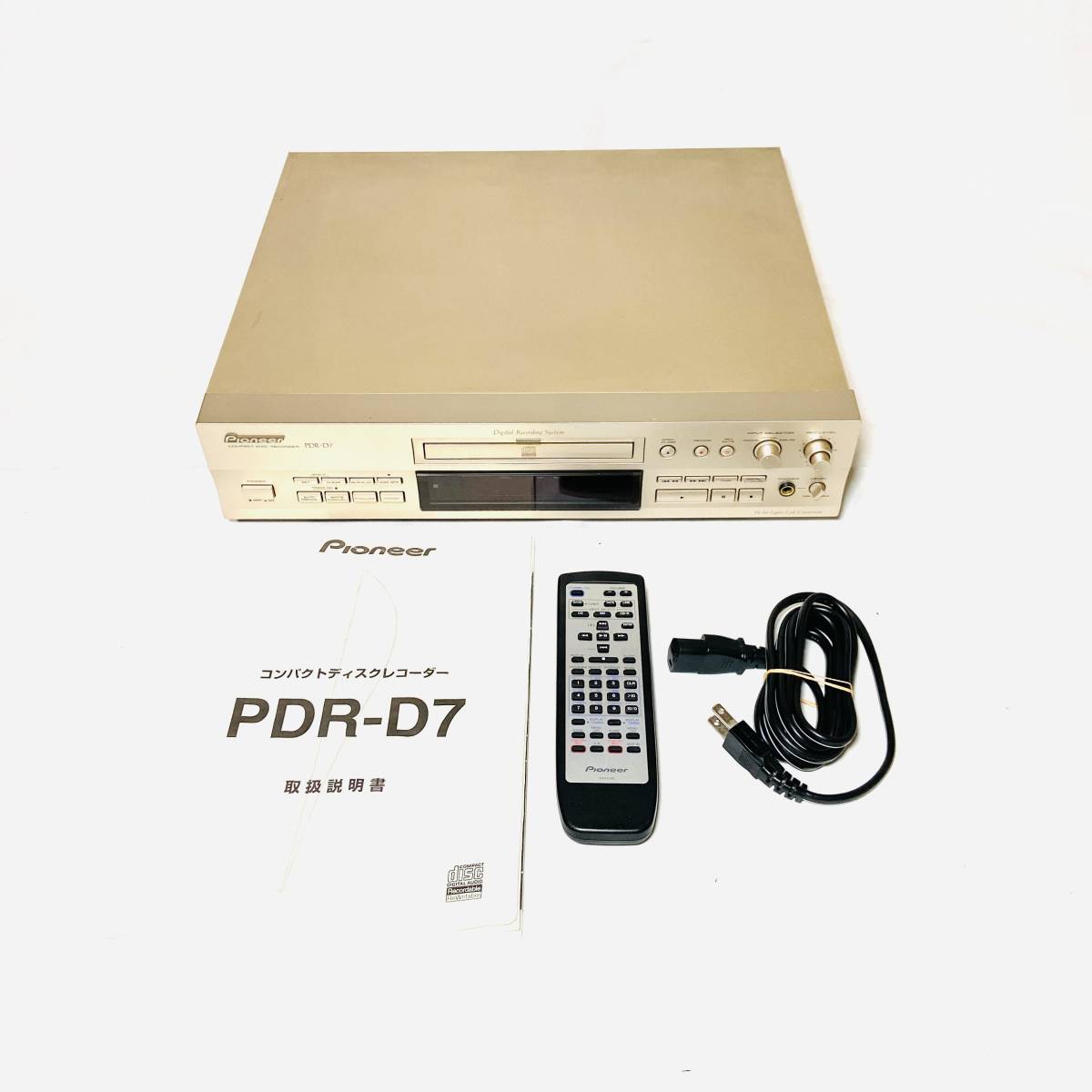 【★リモコン付き】Pioneer　PDR-D7　パイオニア　オーディオ　CD　レコーダー　取扱説明書　通電確認OK 音響機器　デッキ_画像1