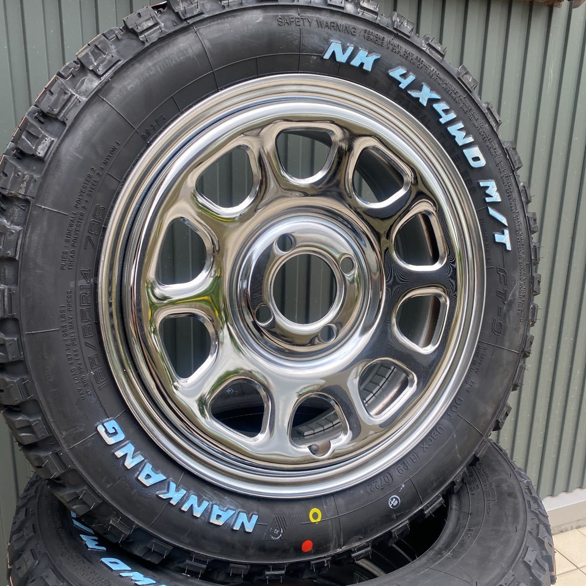 ハイゼット 送料込み☆ナンカンFT9ホワイトレター☆165/65R14セット ...