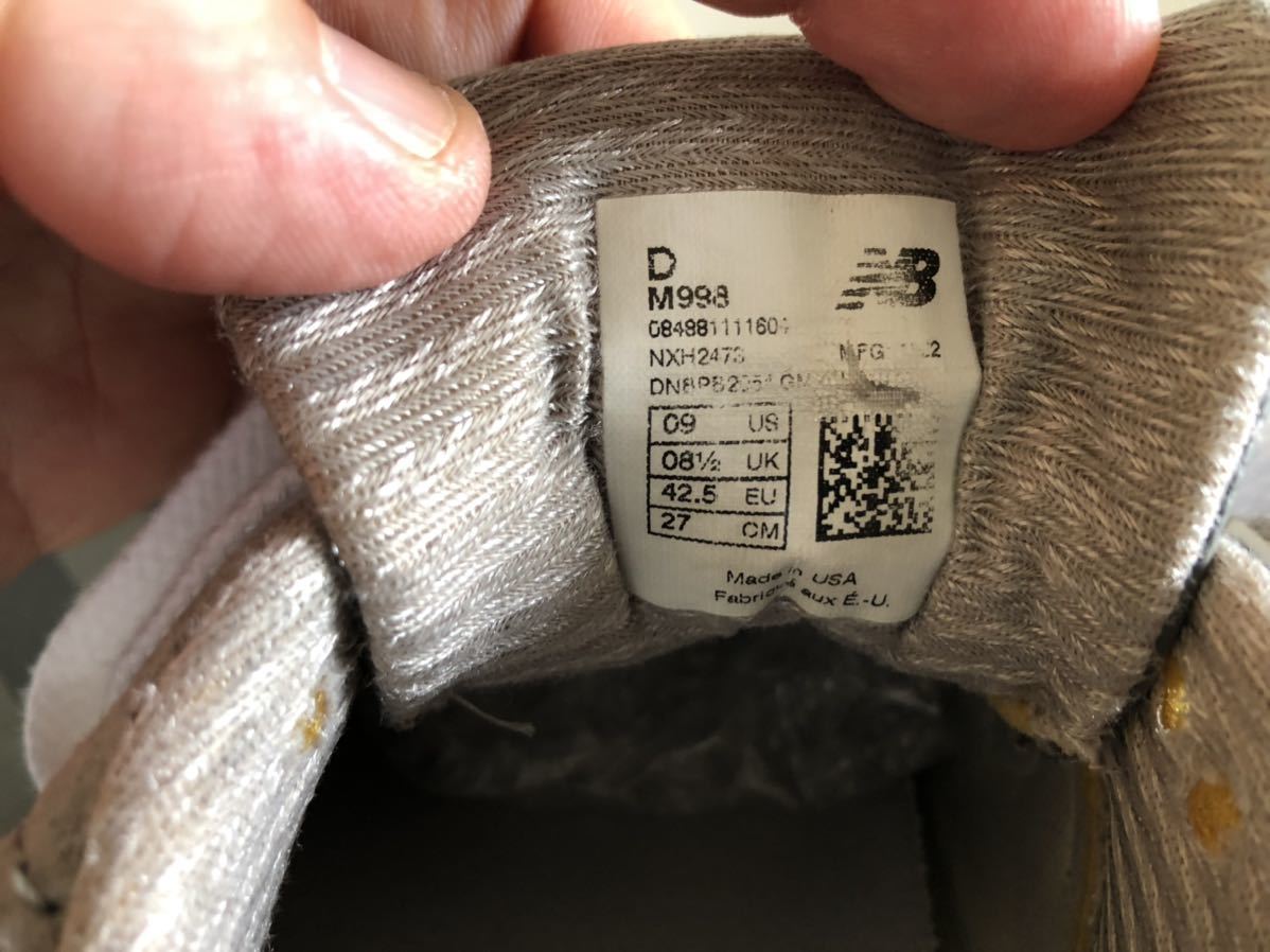 NEW BALANCE M998 USA製 ニューバランス アメリカ製 MADE IN USA