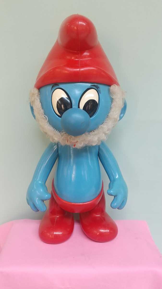  Vintage очень большой Smurf папа фигурка ja Ian toto- King sofvi кукла Ame туалет a retro 