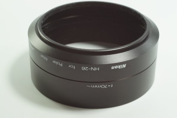 211『送料無料 とてもキレイ』Nikon HN-26 for Polar filter ニコン 62mm径　偏光フィルター用 メタルフード 211_画像1