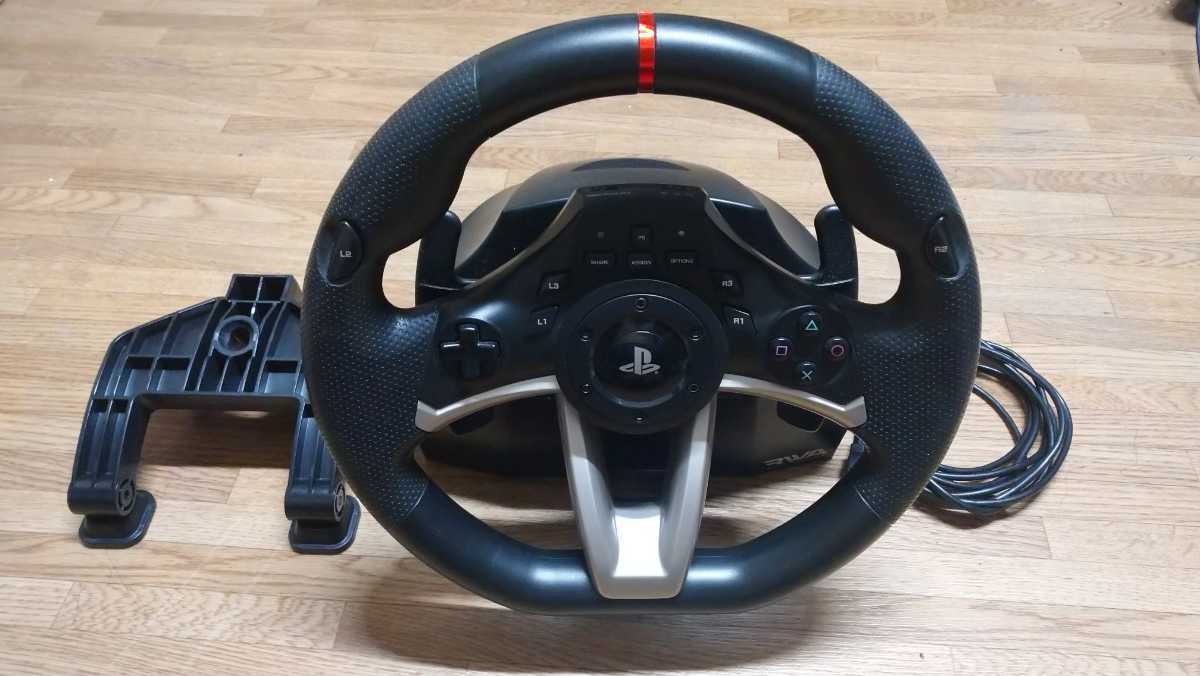 HORI ハンドルコントローラー ハンコン RWA RACINGWHEELAPEX PS4 PS3対応_画像1