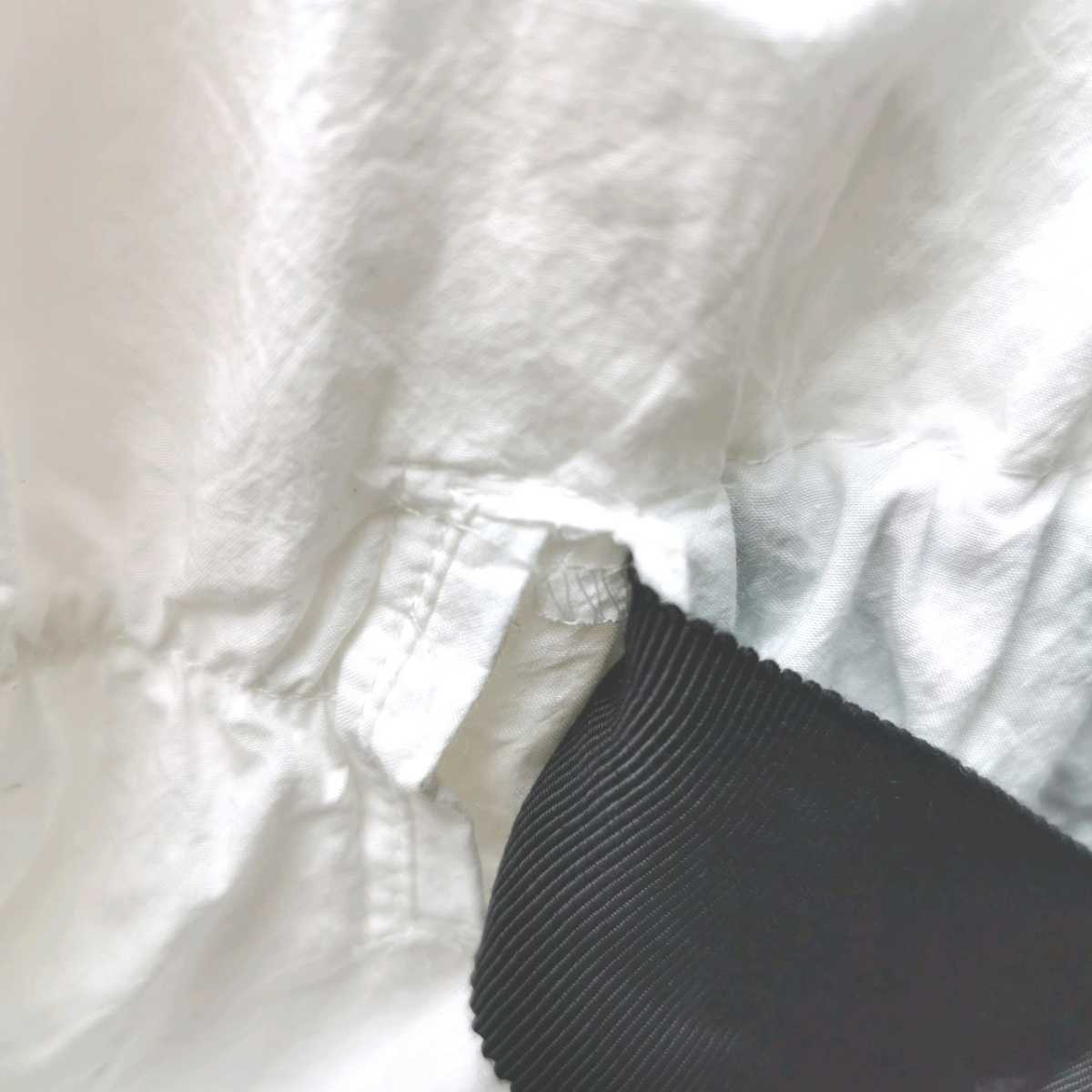 スピックアンドスパン　ブラウス　白シャツ　コットンシャツ　リボン　日本製_画像8
