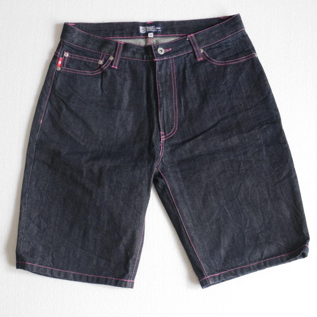 stussy ステューシー デニム ハーフパンツ ヒップロゴ ストック stussy ステューシー デニム ハーフパンツ ヒップロゴ ストック