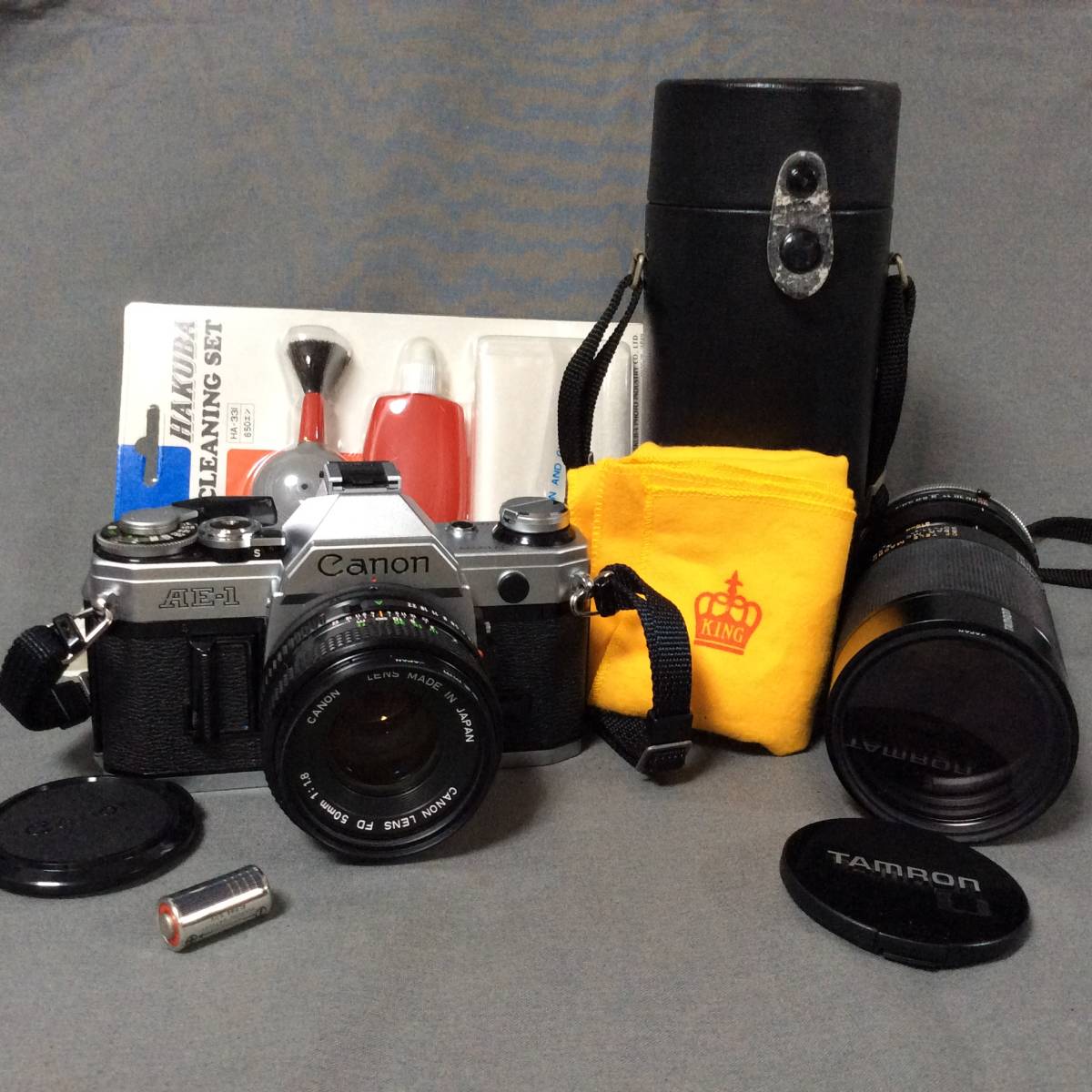 ○ 6/23 208359 Canon AE-1 フィルム一眼カメラ Canon TAMRON レンズ2
