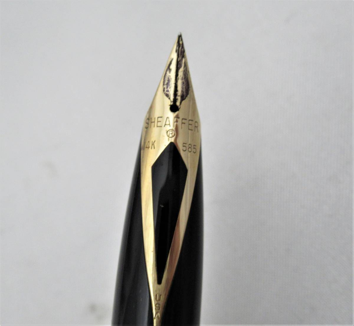 【Y623】 SHEAFFER シェーファー 万年筆 GOLD ELECTROPLATED ペン先 14K/585 ゴールド系 送料無料_画像5