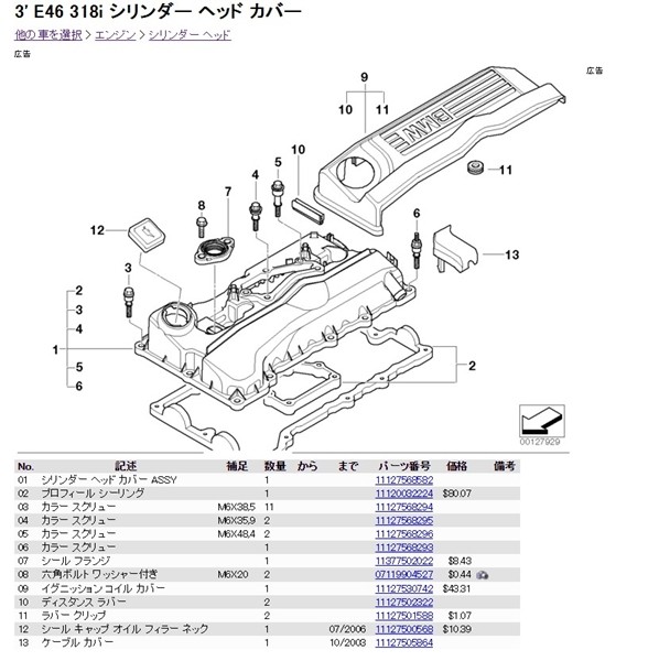 BMW ETK パーツリスト 日本語対応 F04 G11 G12 I01 I12 i3 i8 X1 E84 F48 X6 E71 E72 F16 F86 Z4 E85 E86 E89 Z1 Z3 Z8 E36 E52 E30 M3_画像3