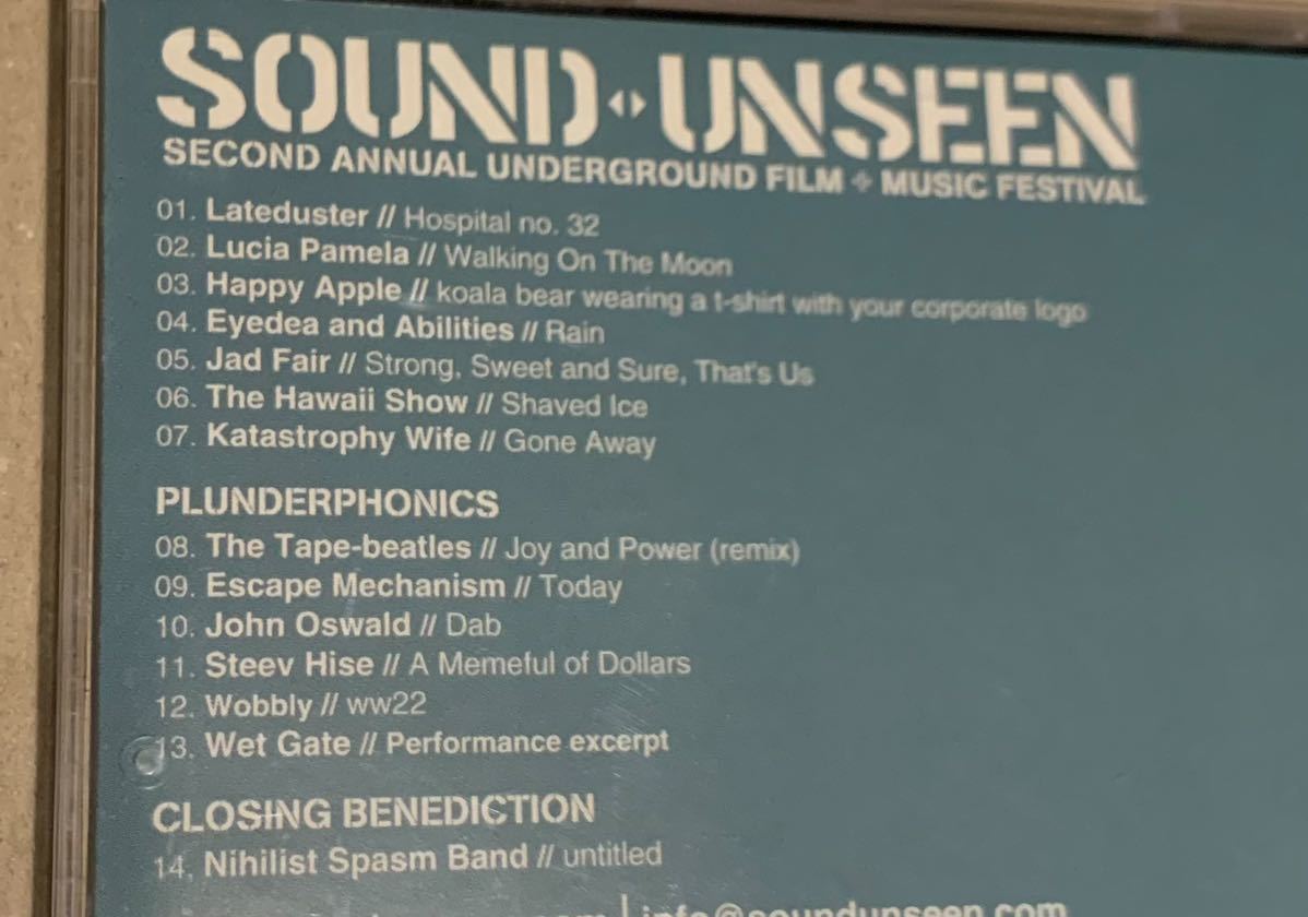 Sound Unseen Second Annual Underground Film Lateduster Fog Eyedea Abilities Jad Fair John Oswald Wobbly Nihilist Spasm Band_画像4