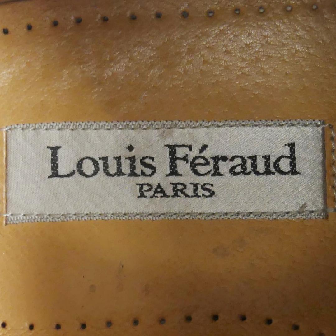 即決★日本製 Louis Feraud★26cm レザービジネスシューズ ルイフェロー メンズ 茶 本革 レースアップ 本皮 ヒール 革靴