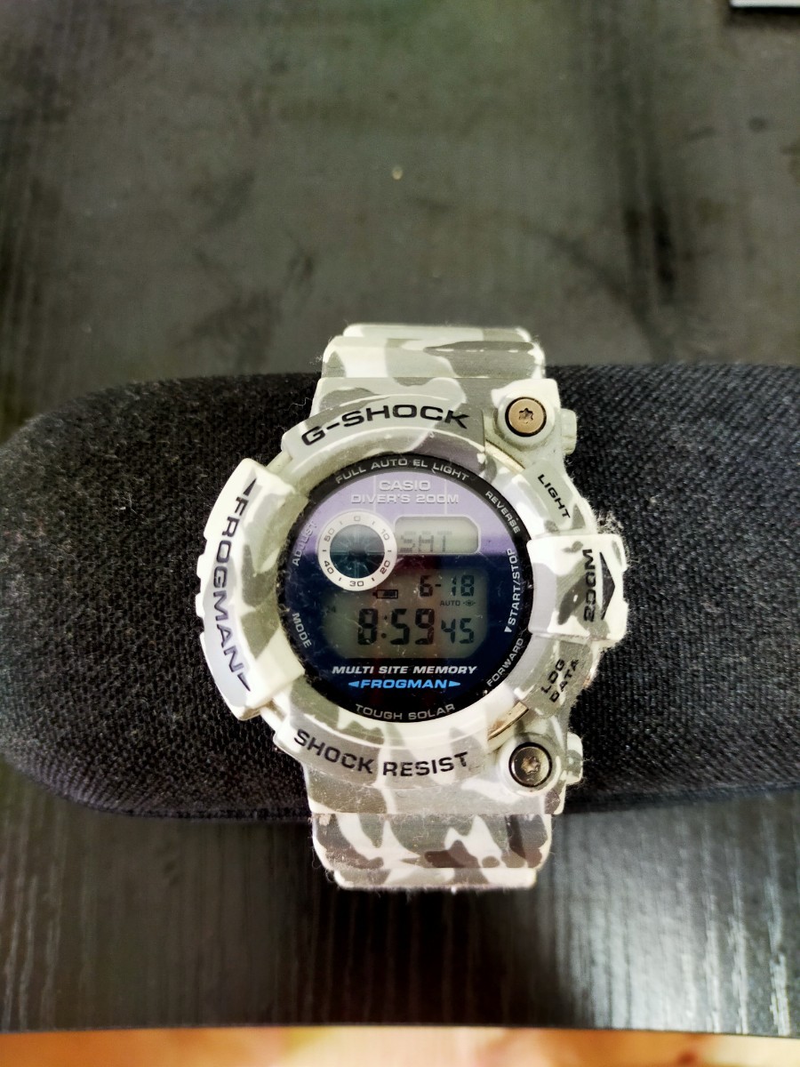 CASIO G-SHOCK カシオ フロッグマン GW-200CF-7JF カモフラ 迷彩 USED 箱 取説 保証書 限定モデル