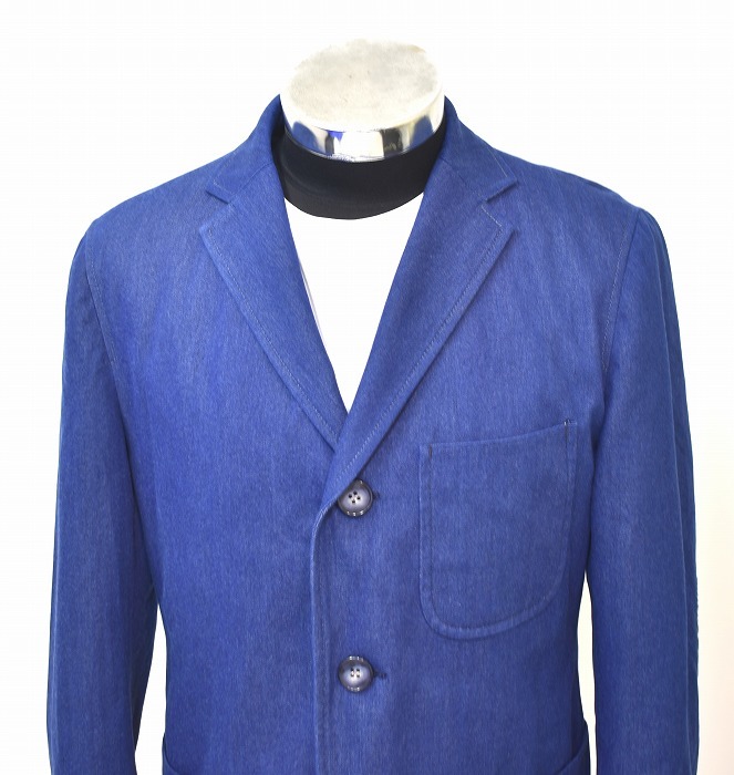 BLUE BLUE(ブルーブルー)3つボタンテーラードジャケット エルボーパッチ JACKET カバーオール ハリウッドランチマーケットH.R.MARKET