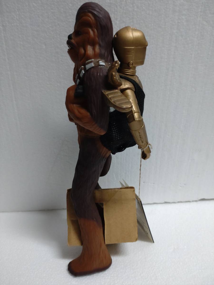 スター・ウォーズ Chewbacca with a Blaster in Hand and C3P0 on His Back Applause STAR WARS Figure/アプローズ社 チューバッカ/ソフビ_画像4