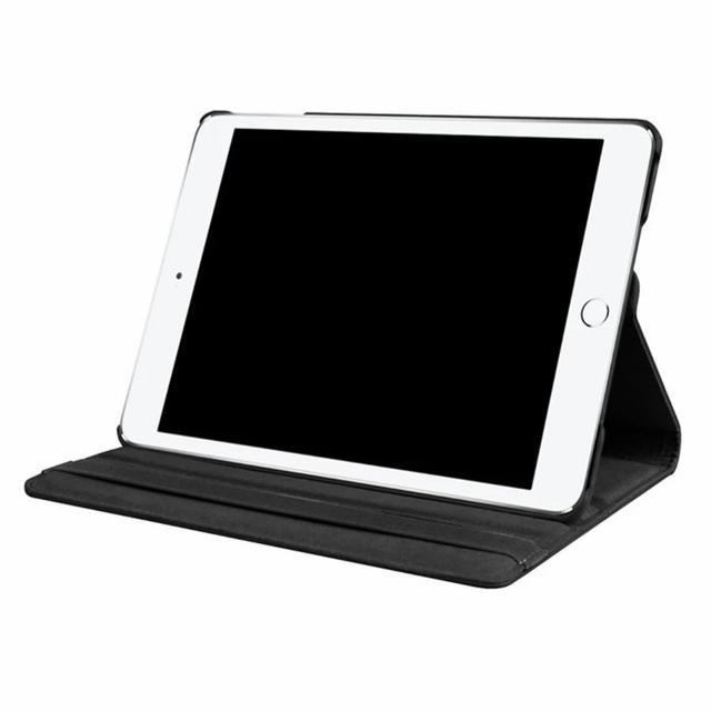 iPad 6世代/5世代/Air/Air2 共用 ブラック レザーケース 360度回転機能 3段スタンド機能付き_機能参考画像