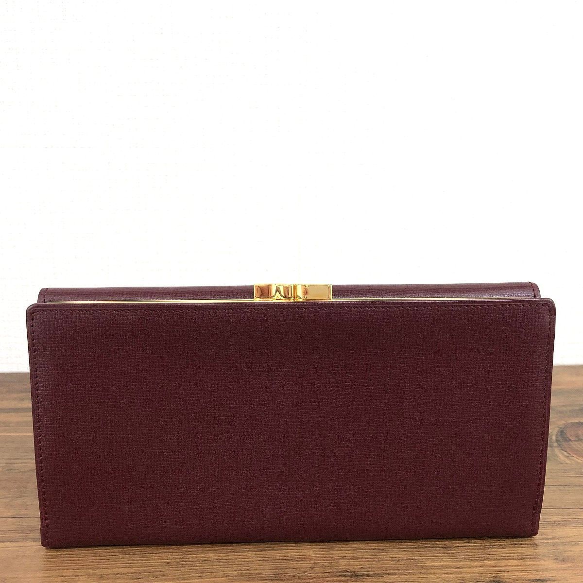 * free shipping * unused goods Cartier long wallet L3000164 bordeaux bulrush . box attaching 347