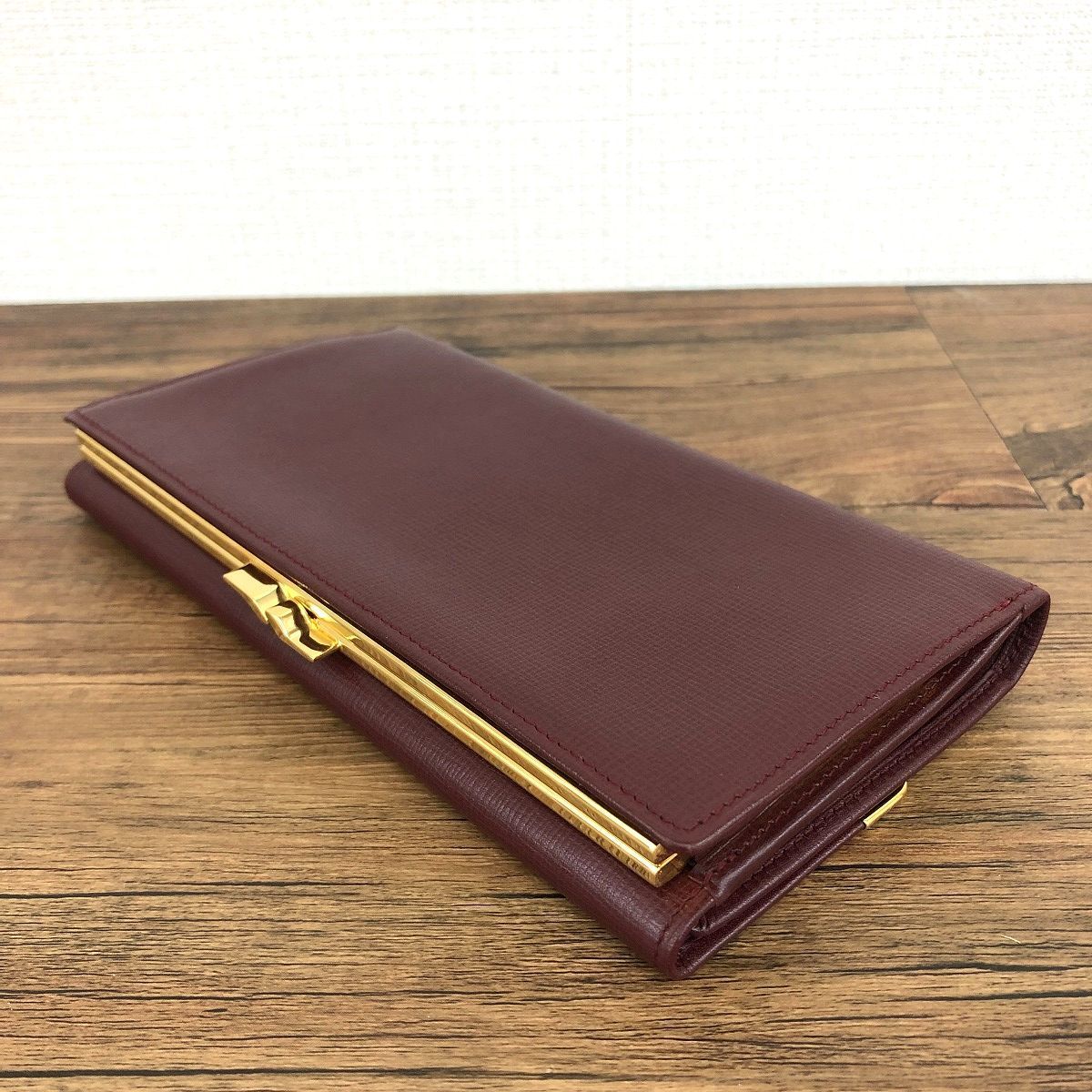 * free shipping * unused goods Cartier long wallet L3000164 bordeaux bulrush . box attaching 347