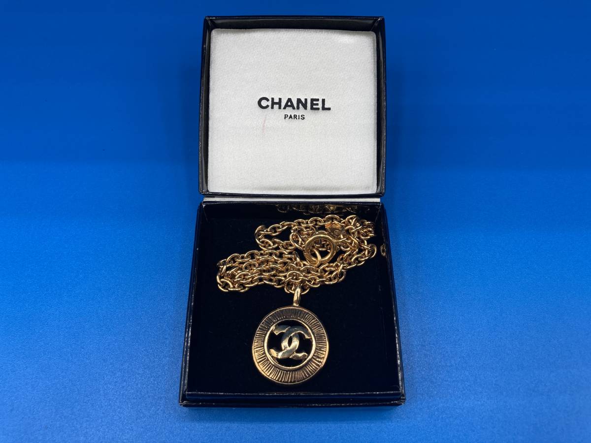 [used коробка есть ]CHANEL Chanel * Vintage колье * длина 420mm * масса 21.0g