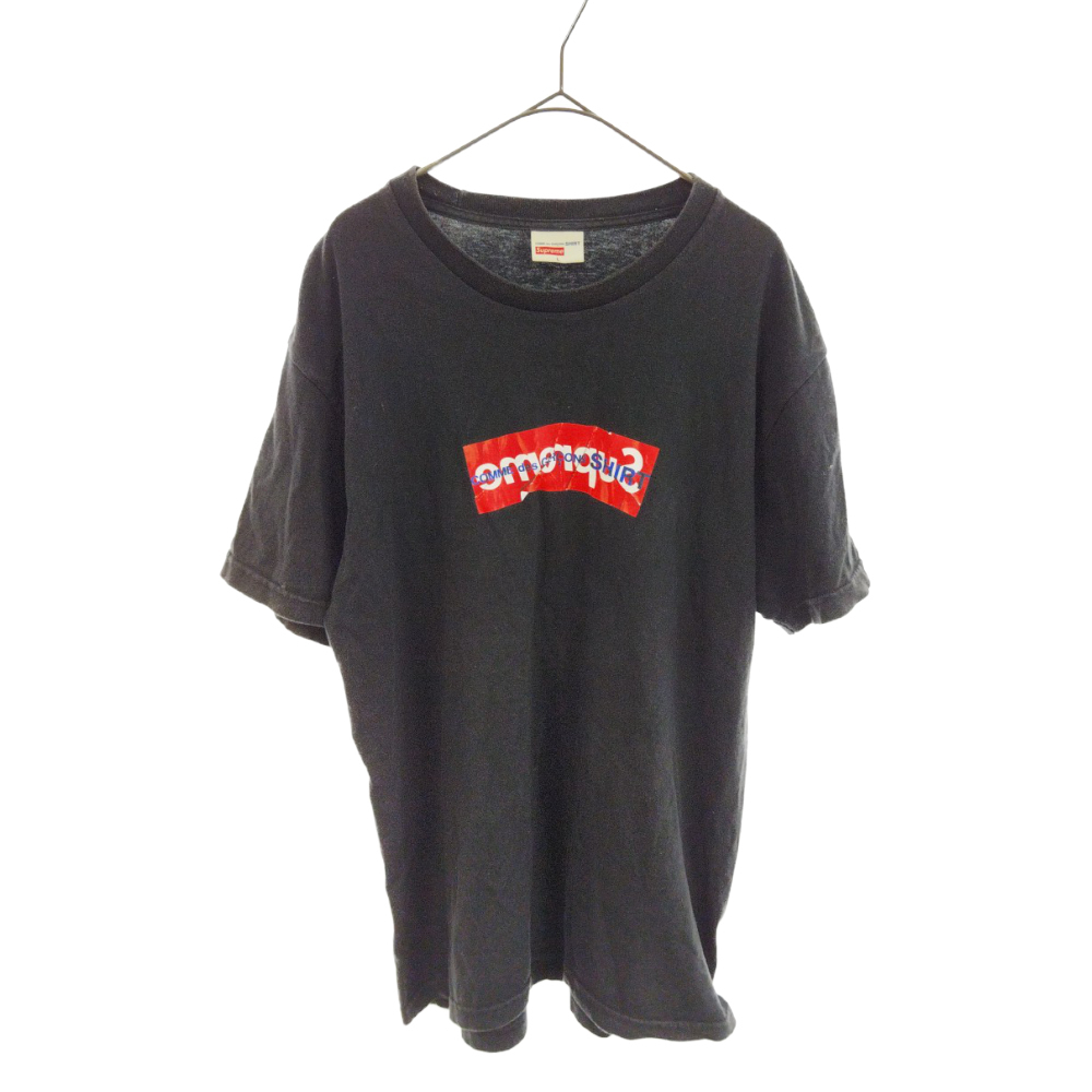シュプリーム ×コムデギャルソンシャツ 17SS ボックスロゴ半袖Tシャツ ブラック