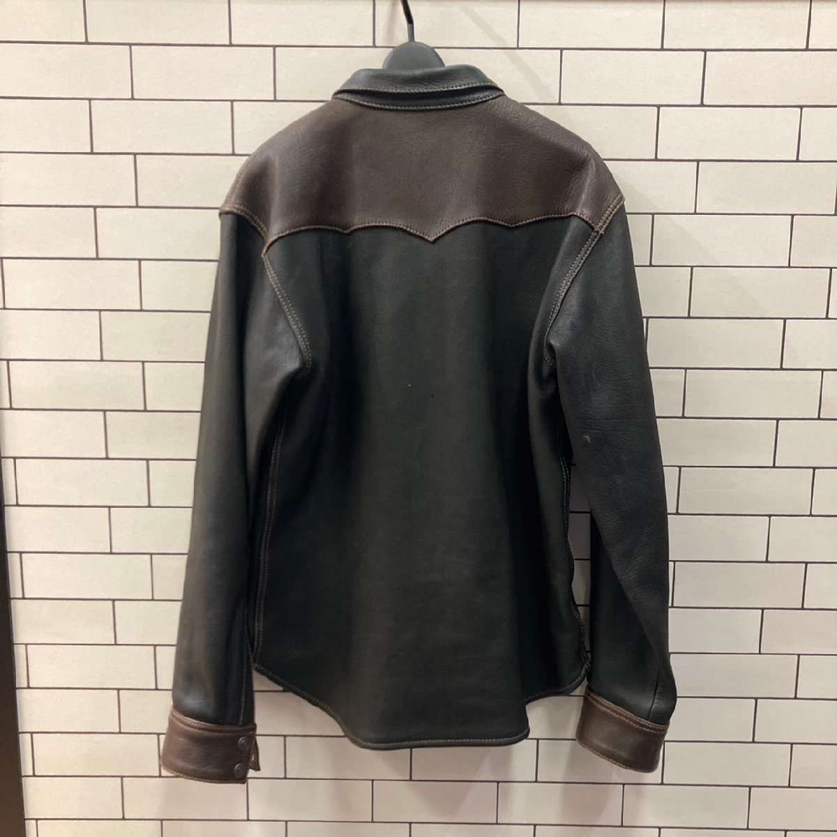 ☆美品 THE FLAT HEAD フラットヘッド ウエスタン シャツ ディアスキン