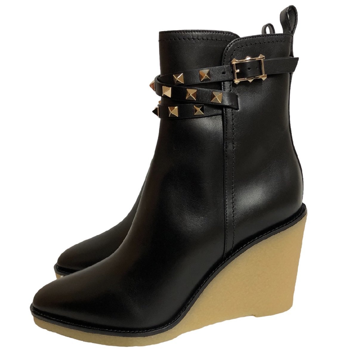 Valentino ヴァレンチノ ロックスタッズ ショートブーツ ウェッジ