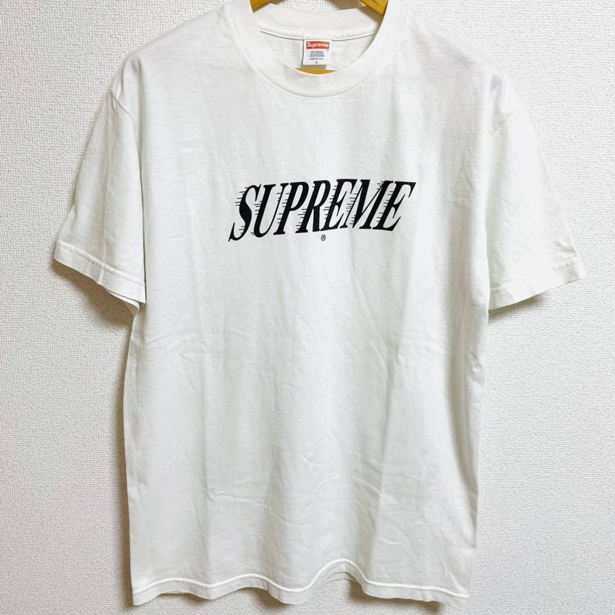 Supreme Bitch Please Tee White Black L 07aw 2007年 白 黒 ビッチプリーズ Lakers レイカース 胸ロゴ デカロゴ 初期 OLD Vintage_画像1