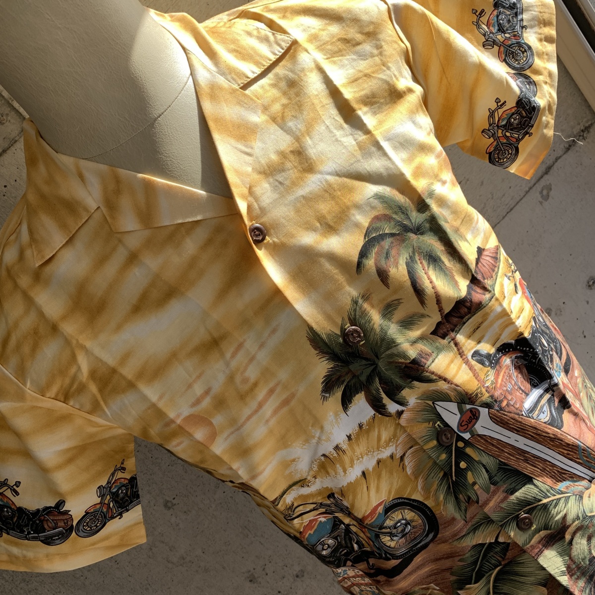 U.S Used Vintage Clothing Aloha Shirt 70's KY'S アメリカ古着 ビンテージ アロハシャツ 70年代 ケーワイズ アメリカンバイク ココナッツ_画像1