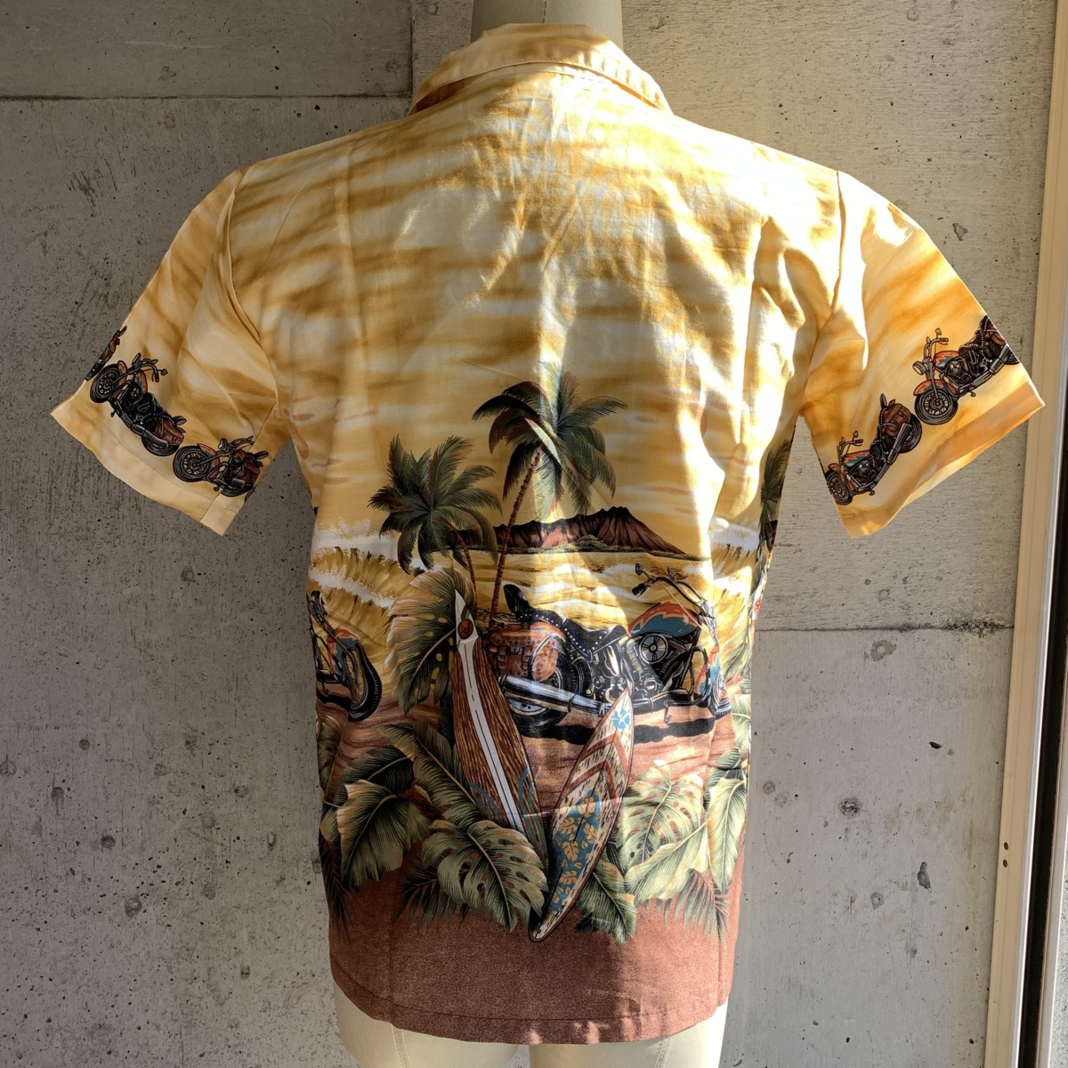 U.S Used Vintage Clothing Aloha Shirt 70's KY'S アメリカ古着 ビンテージ アロハシャツ 70年代 ケーワイズ アメリカンバイク ココナッツ_画像3
