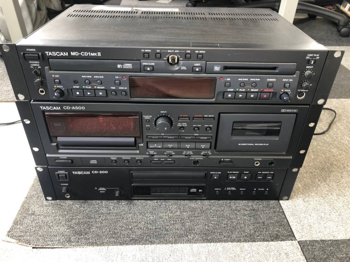 TASCAM CD-A500 CD-200 MD-CD1MKⅡ コンビネーションデッキ 2009年製