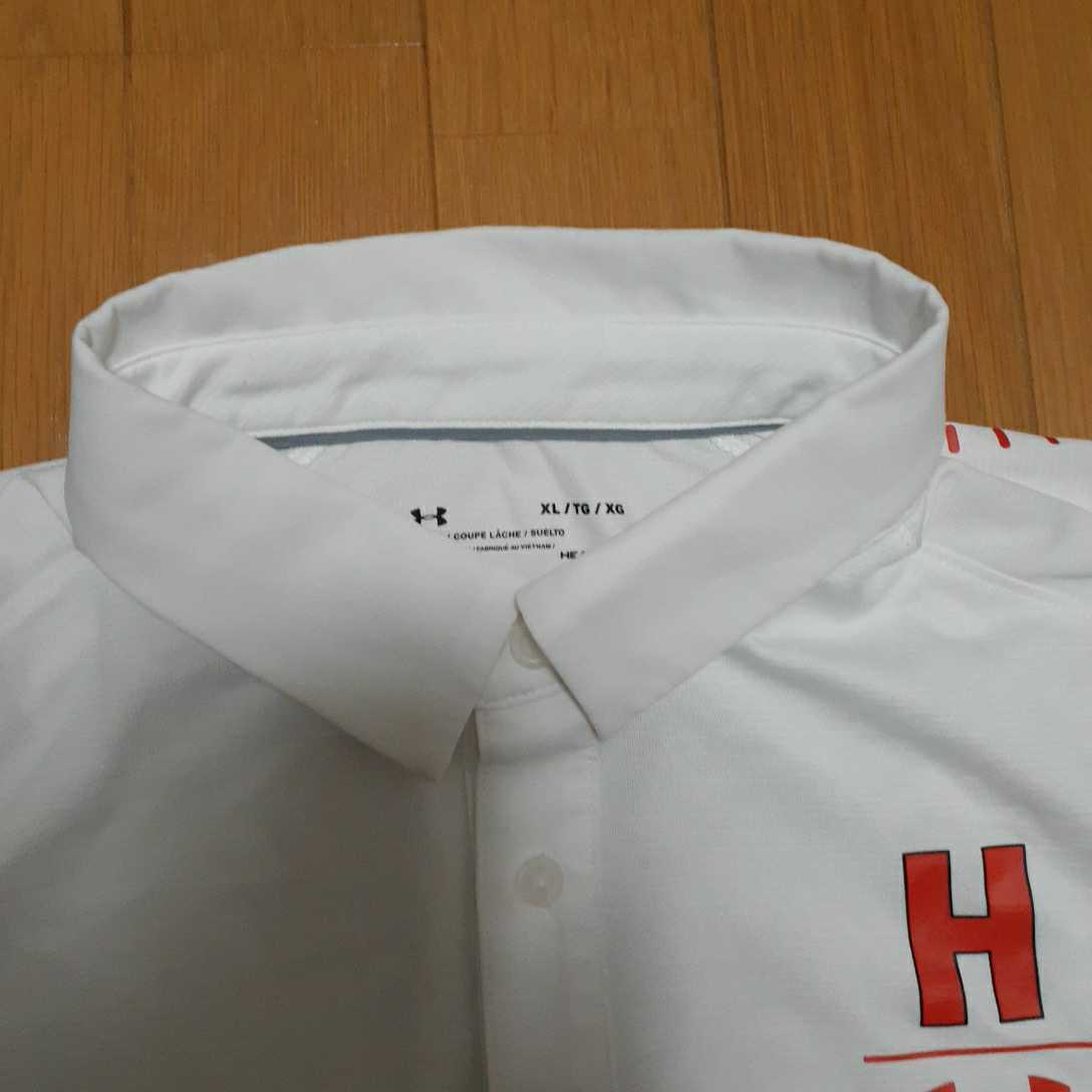 【非売品】法政大学アメフト部ORANGE 選手支給ポロシャツ XL アンダーアーマー UAの画像3