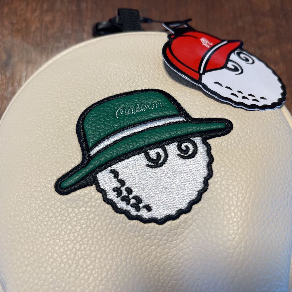 マルボンゴルフ MALBON GOLF ウッド用ヘッドカバー ベージュ 海外仕様