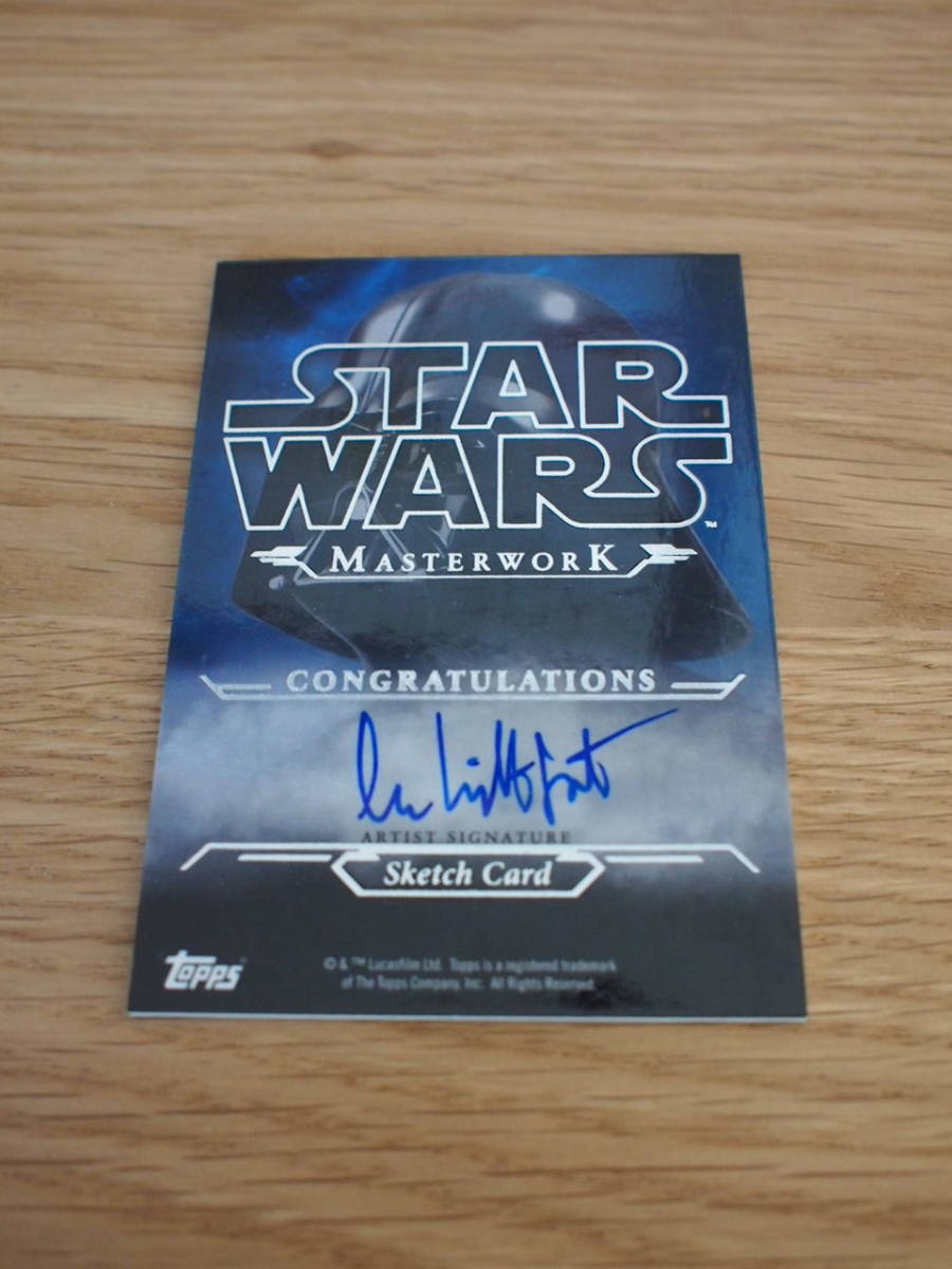 Topps Star Wars Masterwork Sketch Cards 直筆 スケッチカード１of１　スターウォーズ_画像3