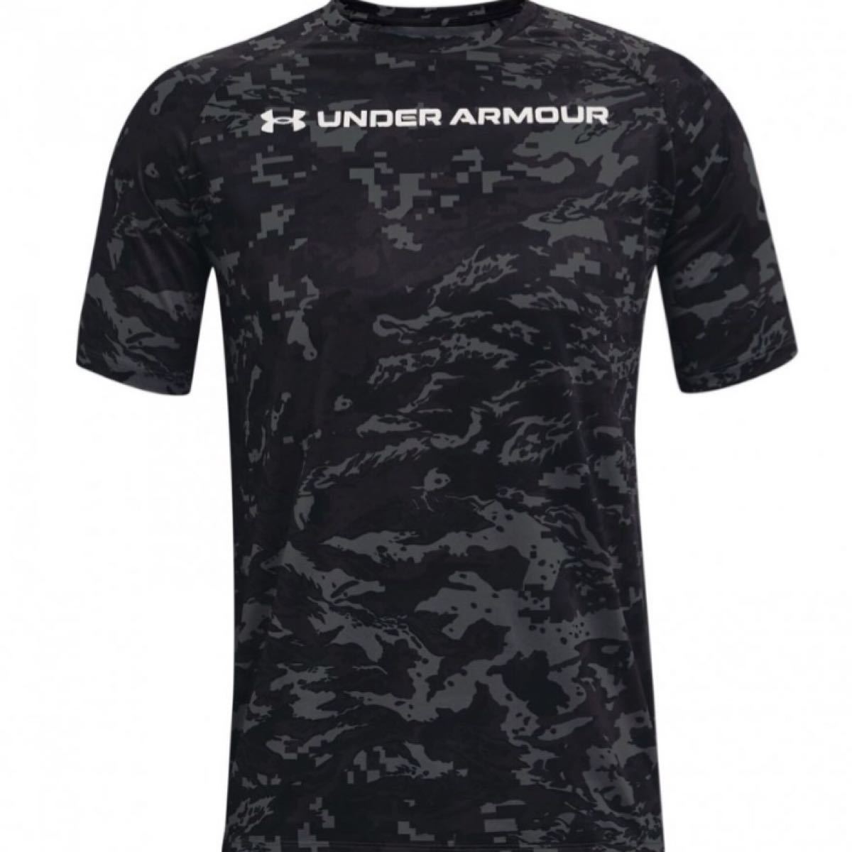 新品　UNDER ARMOUR アンダーアーマー メンズ 半袖機能Tシャツ UA TECH ABC CAMO  ブラック　XL