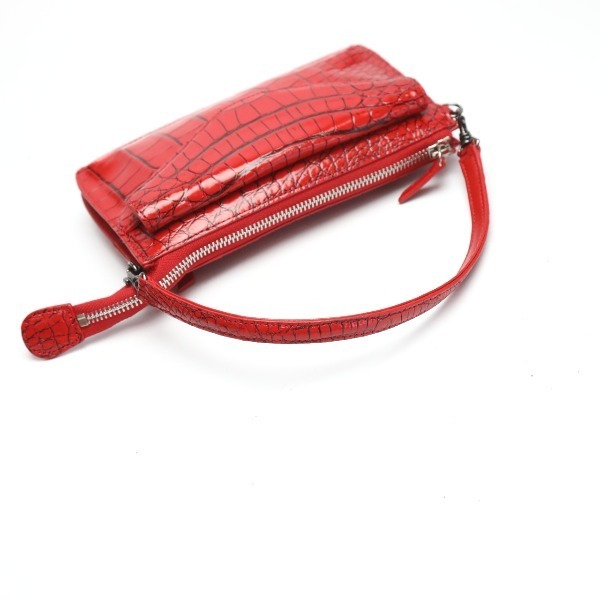  crocodile shoulder bag LB-3079 pochette 2WAY pouch CROCODILE red lady's new goods 