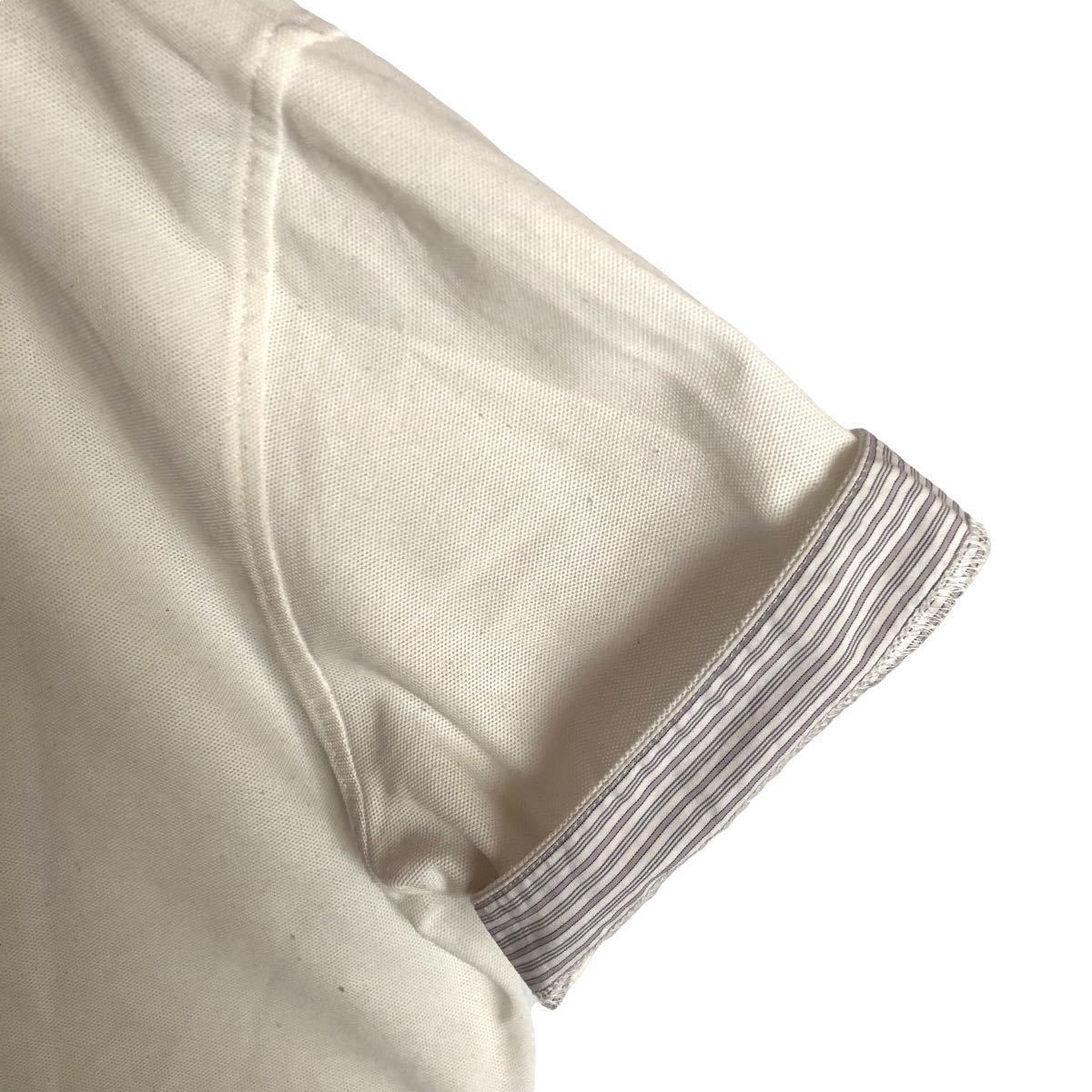KANGOL カンゴール　半袖ポロシャツ　刺繍　白　メンズ　Mサイズ　【AY0456】_画像8